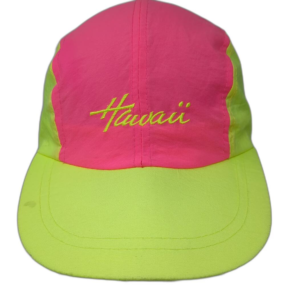 Hawaiian Headwear Baseball Cap Pink One Size Hawaii Nylon Slideback Beach Hat
